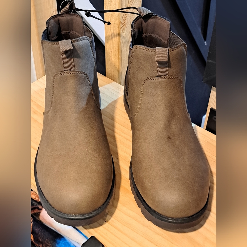 New Mens George Memory Foam Brown Chelsea Boots
